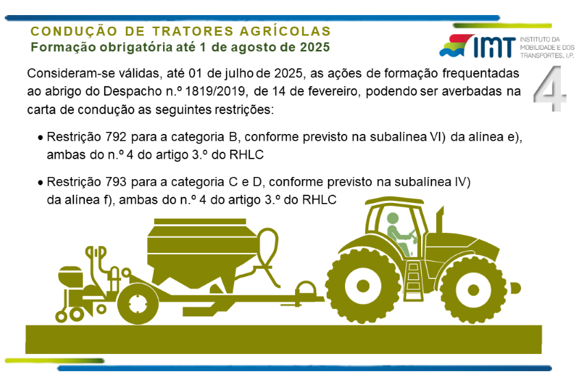 Condutores de tractores obrigados a formação de 35 horas