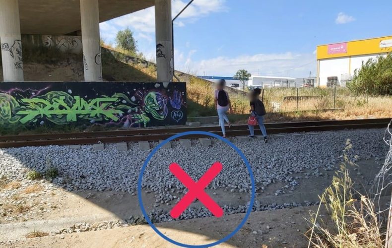 Prevenção de colhida de pessoas na linha ferroviária